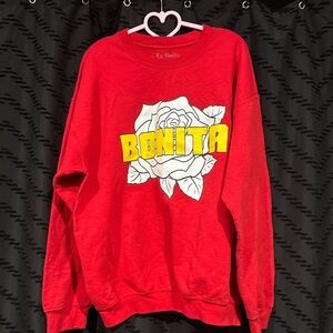 Viva La Vida Red “Bonita” Oversized Sweatshirt